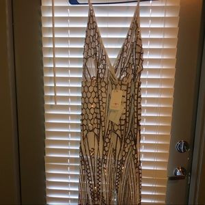 White gown with slit